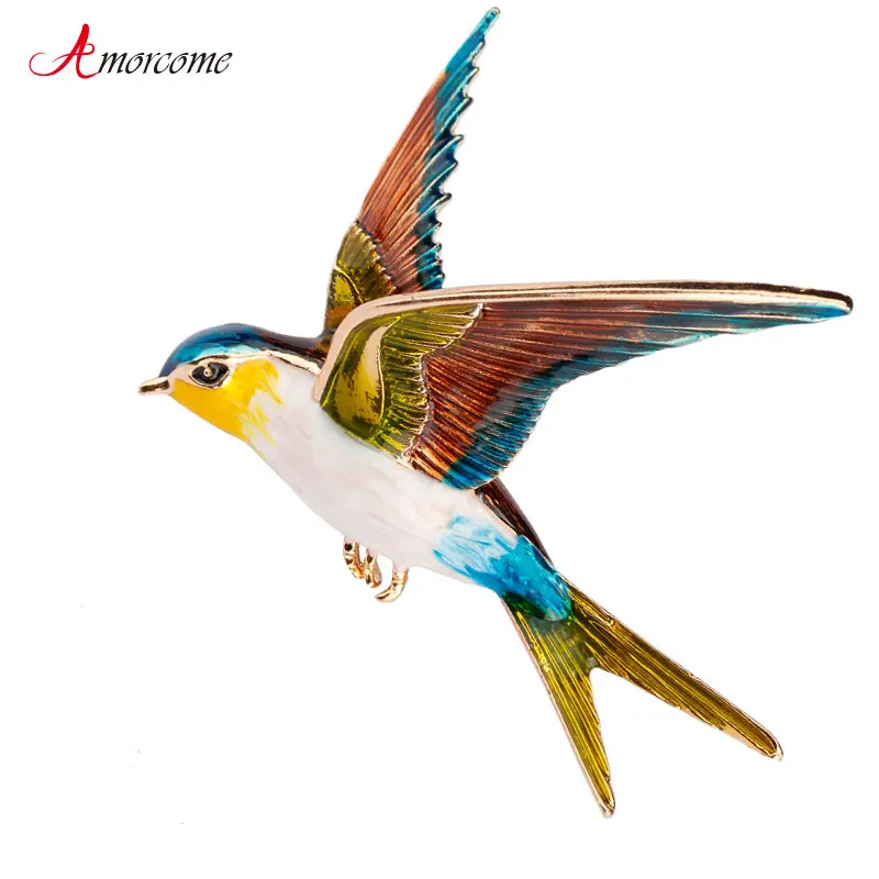 Amorcome Cute Swallow Brooches For Women Girls Hat Pin Broche Colorful Enamel Animal Bird Brooch Female Jewelry
Amorcome Cute Swallow Brooches For Women Girls Hat Pin Broche Colorful Enamel Animal Bird Brooch Female Jewelry