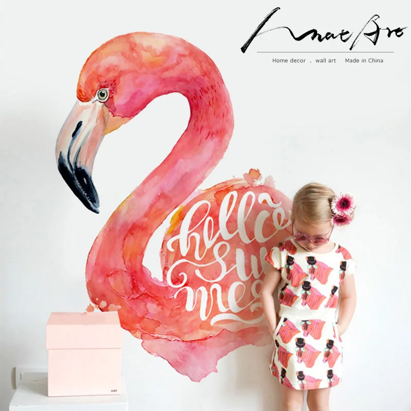 Flamingo sticker Nordic modern home decor wall art Watercolor animal decoration baby bedroom decor wall stickers for kids rooms
Flamingo sticker Nordic modern home decor wall art Watercolor animal decoration baby bedroom decor wall stickers for kids rooms
