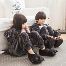 Dziecko szare złoto Cosplay kombinezony kigurumi dziecko Cartoon Anime kombinezon kostium dla dziewczyny chłopiec słodkie zwierzę przebranie piżamy piżamy(China)