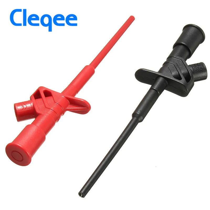 Cleqee P5004 2 шт./компл. Профессиональный изолированный Быстрый тестовый крюк зажим