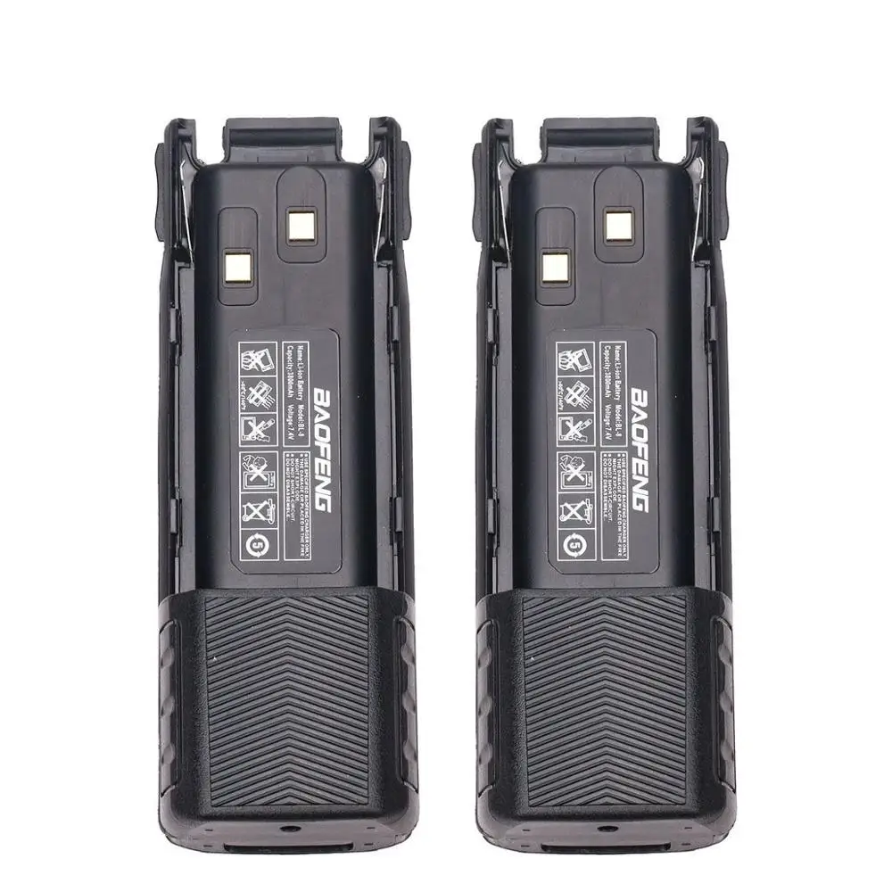 2PCS BAOFENG Walkie Talkie UV-82 Original BL-8 7.4V 3800mah Li-ion Battery For Baofeng BF-UV82 Series Two Way Radio UV82 Radio
2PCS BAOFENG Walkie Talkie UV-82 Original BL-8 7.4V 3800mah Li-ion Battery For Baofeng BF-UV82 Series Two Way Radio UV82 Radio