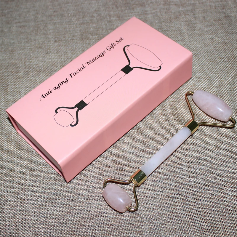 Double Head Massager for Face Rose Quartz Rollers Crystal Jade Stone Anti Cellulite Wrinkle Facial Roller with gift box
Double Head Massager for Face Rose Quartz Rollers Crystal Jade Stone Anti Cellulite Wrinkle Facial Roller with gift box