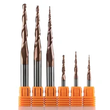 HRC62 Solid Carbide Ball Nose Tapered End Mills Cnc Carving Bit Engraving Router Bits Taper Wood Metal Milling Cutters Endmill
HRC62 Solid Carbide Ball Nose Tapered End Mills Cnc Carving Bit Engraving Router Bits Taper Wood Metal Milling Cutters Endmill
