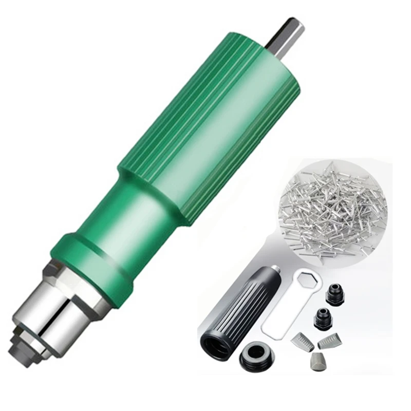 Electric rivet gun conversion head nail hand drill rivet gun pneumatic blind rivet machine with accessories
Electric rivet gun conversion head nail hand drill rivet gun pneumatic blind rivet machine with accessories