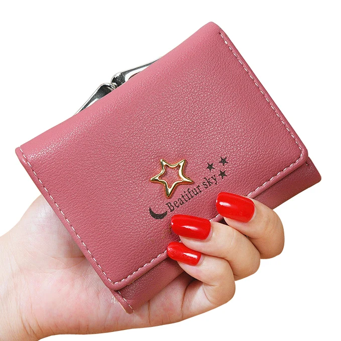 Fashion Women Wallet Cards ID Holder Good Quality Soft PU Leather Lady Purses Star Money Coin Purse Pocket Clutch Short Wallets 
Fashion Women Wallet Cards ID Holder Good Quality Soft PU Leather Lady Purses Star Money Coin Purse Pocket Clutch Short Wallets