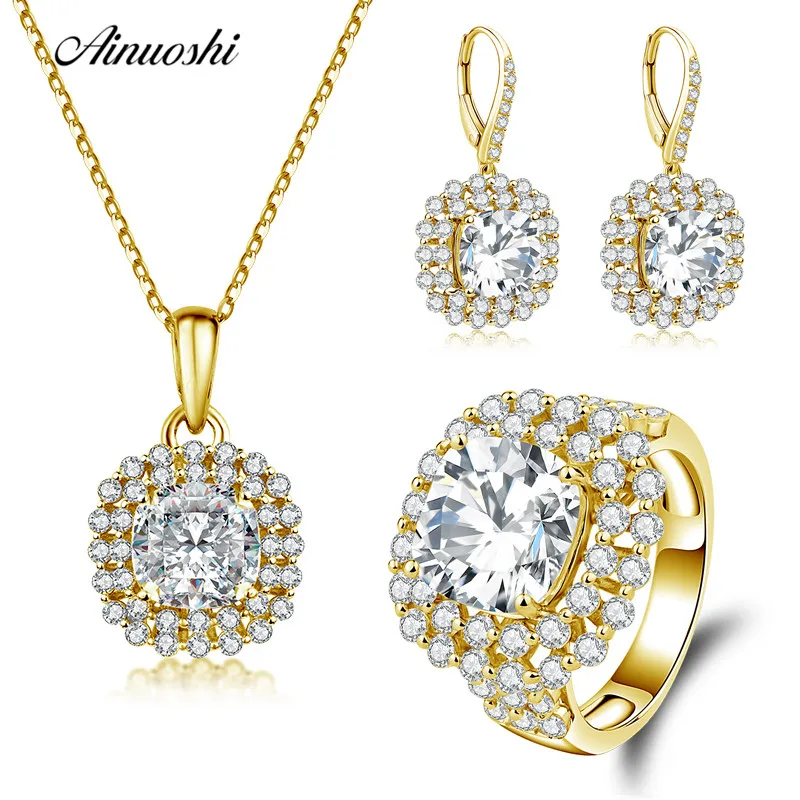 AINUOSHI 10K Solid Yellow Gold Jewelry Set Cushion Cut Square Pendant Ring Drop Earring Engagement Wedding Lovers Jewelry Set
AINUOSHI 10K Solid Yellow Gold Jewelry Set Cushion Cut Square Pendant Ring Drop Earring Engagement Wedding Lovers Jewelry Set