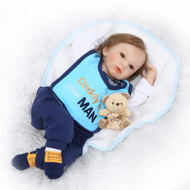 NPKCOLLECTION 22" Silicone Vinyl Newborn Doll Soft Cotton Body Adorable Lifelike Reborn Baby Bonecas Bebe Alive Doll Boy Partner
NPKCOLLECTION 22" Silicone Vinyl Newborn Doll Soft Cotton Body Adorable Lifelike Reborn Baby Bonecas Bebe Alive Doll Boy Partner