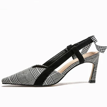 Vogue Pointed Toe Stripe High Heel Sandals Women Bowtie Slingback Summer Sandals Shoes Elegant Office Lady Shoes SWC0278
Vogue Pointed Toe Stripe High Heel Sandals Women Bowtie Slingback Summer Sandals Shoes Elegant Office Lady Shoes SWC0278