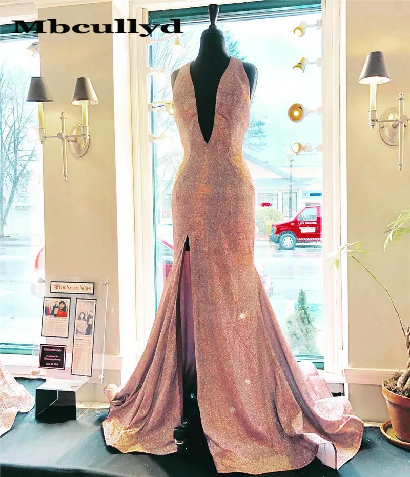 Mbcullyd Glitter Mermaid Prom Dresses Long 2019 Formal Sweep Train Black Girls robe de soiree Sexy Split Evening Gala Dress
Mbcullyd Glitter Mermaid Prom Dresses Long 2019 Formal Sweep Train Black Girls robe de soiree Sexy Split Evening Gala Dress