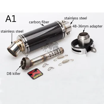 48mm Motorcycle carbon fiber exhaust pipe muffler Moto exhaust with DB killer for Z900 FZ09 NINJIA250 ZX6R
48mm Motorcycle carbon fiber exhaust pipe muffler Moto exhaust with DB killer for Z900 FZ09 NINJIA250 ZX6R