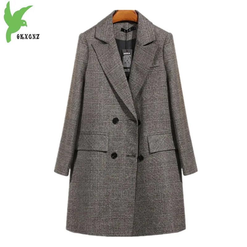 Blazers Jacket Women 2018 Spring and Autumn Plaid suit jacket Plus size Blazers female Casual top Medium length coat OKXGNZ 1735
Blazers Jacket Women 2018 Spring and Autumn Plaid suit jacket Plus size Blazers female Casual top Medium length coat OKXGNZ 1735