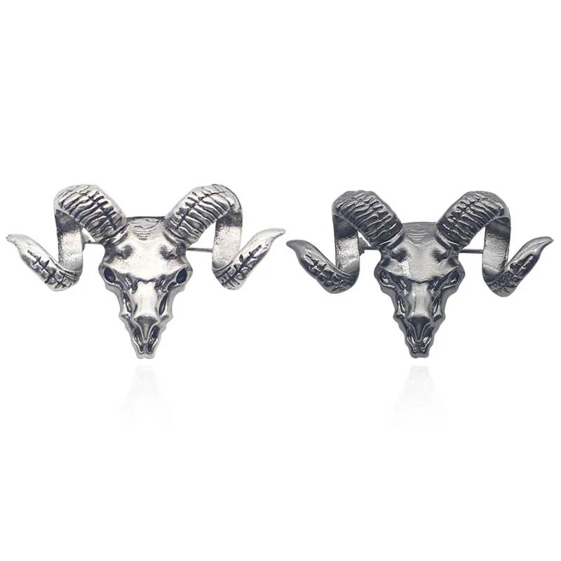 

Fashion Retro Sheep Head Brooch Personality Zodiac Sheep Pin Corsage Badge Men And Women Charm Jewelry Gift