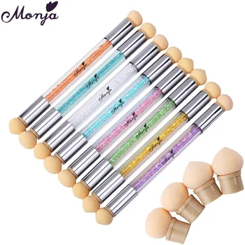 Monja Nail Art Dual End Glitter Powder Transfer Stamping Blooming Gradient Pen Picking Dotting Brush 6 Pcs Sponge Brush Heads
Monja Nail Art Dual End Glitter Powder Transfer Stamping Blooming Gradient Pen Picking Dotting Brush 6 Pcs Sponge Brush Heads