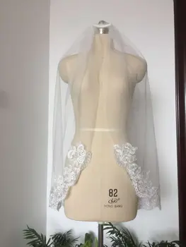 Lace Bridal Veil 1 Layer White Ivory Bridal Wedding Dress veil with Comb Fingertip Length Rhinestone Bridal vail
Lace Bridal Veil 1 Layer White Ivory Bridal Wedding Dress veil with Comb Fingertip Length Rhinestone Bridal vail