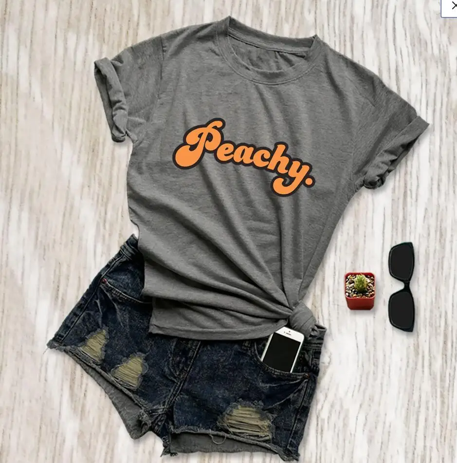 2019 Vintage Style Letters Peachy Print Unisex Trendy Tees Summer Oversize Loose Casual Graphic Cotton Tshirt Brithday Gift Top
2019 Vintage Style Letters Peachy Print Unisex Trendy Tees Summer Oversize Loose Casual Graphic Cotton Tshirt Brithday Gift Top