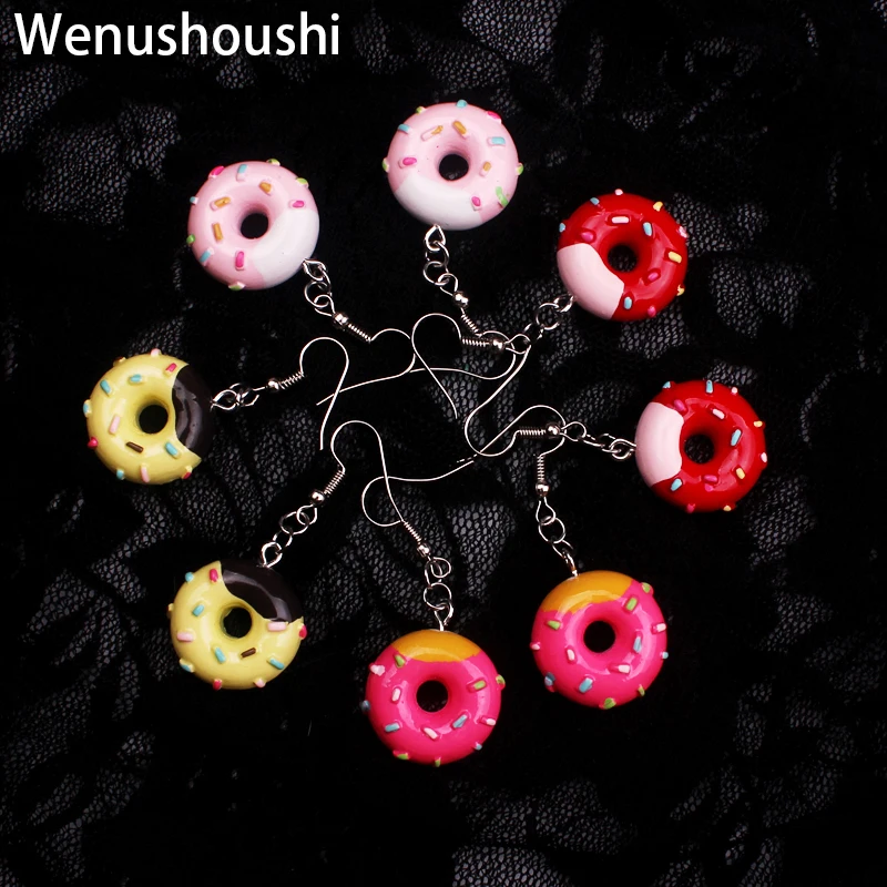colorful Donut earrings for women resin sweet food pendientes mujer girls trendy femme drop earing gifts
colorful Donut earrings for women resin sweet food pendientes mujer girls trendy femme drop earing gifts