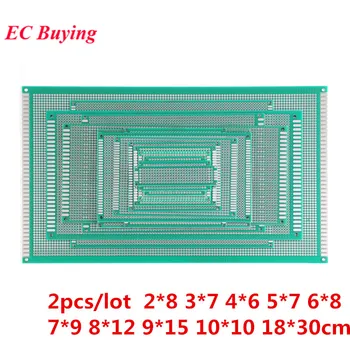 2pcs/lot Double Side Prototype Universal Printed Circuit PCB Board DIY For Arduino 2X8 3X7 4X6 5X7 6X8 7X9 8X12 9X15 10X10 18X30
2pcs/lot Double Side Prototype Universal Printed Circuit PCB Board DIY For Arduino 2X8 3X7 4X6 5X7 6X8 7X9 8X12 9X15 10X10 18X30