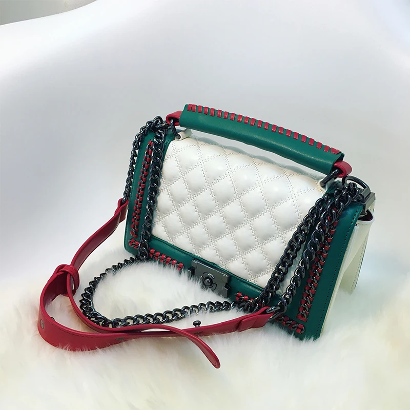 Female bag 2018 new diamond lattice chain bag colours one shoulder simple sense of oblique satchel bags small perfume bag
Female bag 2018 new diamond lattice chain bag colours one shoulder simple sense of oblique satchel bags small perfume bag