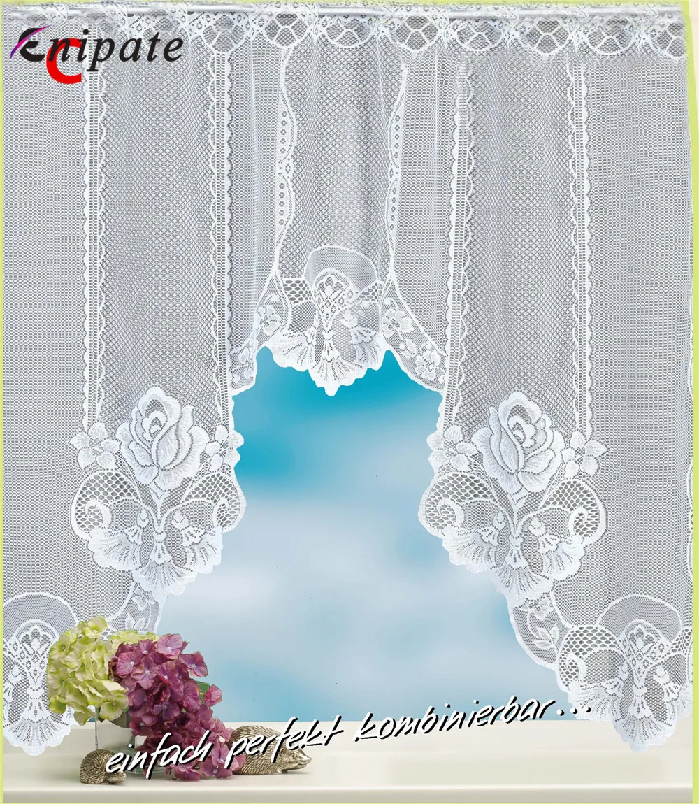 Enipate European White Translucent Coffee Curtain Warp Knitted Curtains Kitchen Tulle Lace Sheer Jacquard Curtains 120x105cm
Enipate European White Translucent Coffee Curtain Warp Knitted Curtains Kitchen Tulle Lace Sheer Jacquard Curtains 120x105cm