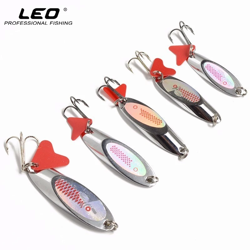 Feathered Metal Spoon Fishing Lure Bait Red Scale Spoon Lures with Plastic Fish Tail Fishing Accessories 10/14/18/21/28g
Feathered Metal Spoon Fishing Lure Bait Red Scale Spoon Lures with Plastic Fish Tail Fishing Accessories 10/14/18/21/28g