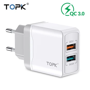 TOPK quick charge 3.0 usb Charger for xiaomi EU phone charger for iphone x xs fast charging charger for Huawei Samsung Adapter
TOPK quick charge 3.0 usb Charger for xiaomi EU phone charger for iphone x xs fast charging charger for Huawei Samsung Adapter