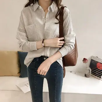 women 2019 Spring Autumn Women Blouse Long Sleeve Work Shirts Women office Tops Striped Blouse
women 2019 Spring Autumn Women Blouse Long Sleeve Work Shirts Women office Tops Striped Blouse