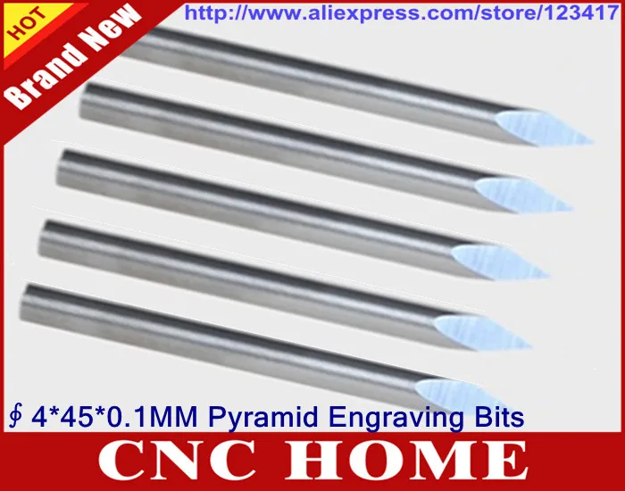 Free Ship 5pcs 3 Edge Carbide Bits, 4mm 45 Angle 0.1mm Sharp Knife Carbide Steel CNC Router Pyramid Engraving Bits for Machine
Free Ship 5pcs 3 Edge Carbide Bits, 4mm 45 Angle 0.1mm Sharp Knife Carbide Steel CNC Router Pyramid Engraving Bits for Machine