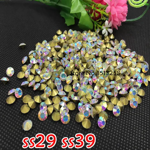 ss29 ss39 Crystal AB Color Glass Chatons Pointback Crystal Stones For Jewelry ,Hair Accessory Making
ss29 ss39 Crystal AB Color Glass Chatons Pointback Crystal Stones For Jewelry ,Hair Accessory Making