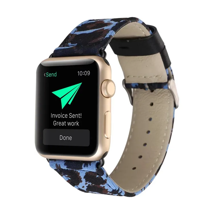 Leopard Print Canvas Fabric Genuine Leather Watch Band Wristband Strap Bracelect Replacement for Apple Watch Iwatch Series 1/2
Leopard Print Canvas Fabric Genuine Leather Watch Band Wristband Strap Bracelect Replacement for Apple Watch Iwatch Series 1/2