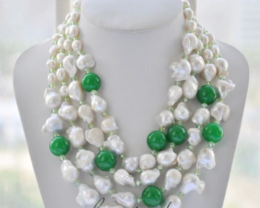 ddh002762 3strands 25mm white baroque keshi reborn pearl green jade crystal necklace
ddh002762 3strands 25mm white baroque keshi reborn pearl green jade crystal necklace