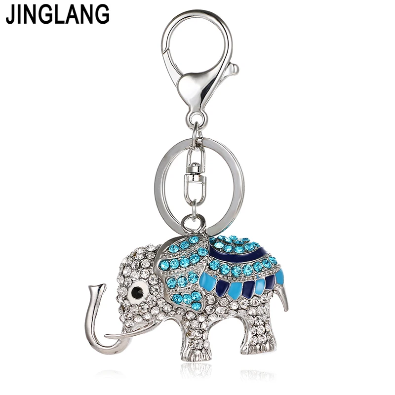 JINGLANG Silver Color Metal Keyring Dangle 3D Enamel Elephant Animal Charms Keychains For Women Pendant Jewelry
JINGLANG Silver Color Metal Keyring Dangle 3D Enamel Elephant Animal Charms Keychains For Women Pendant Jewelry