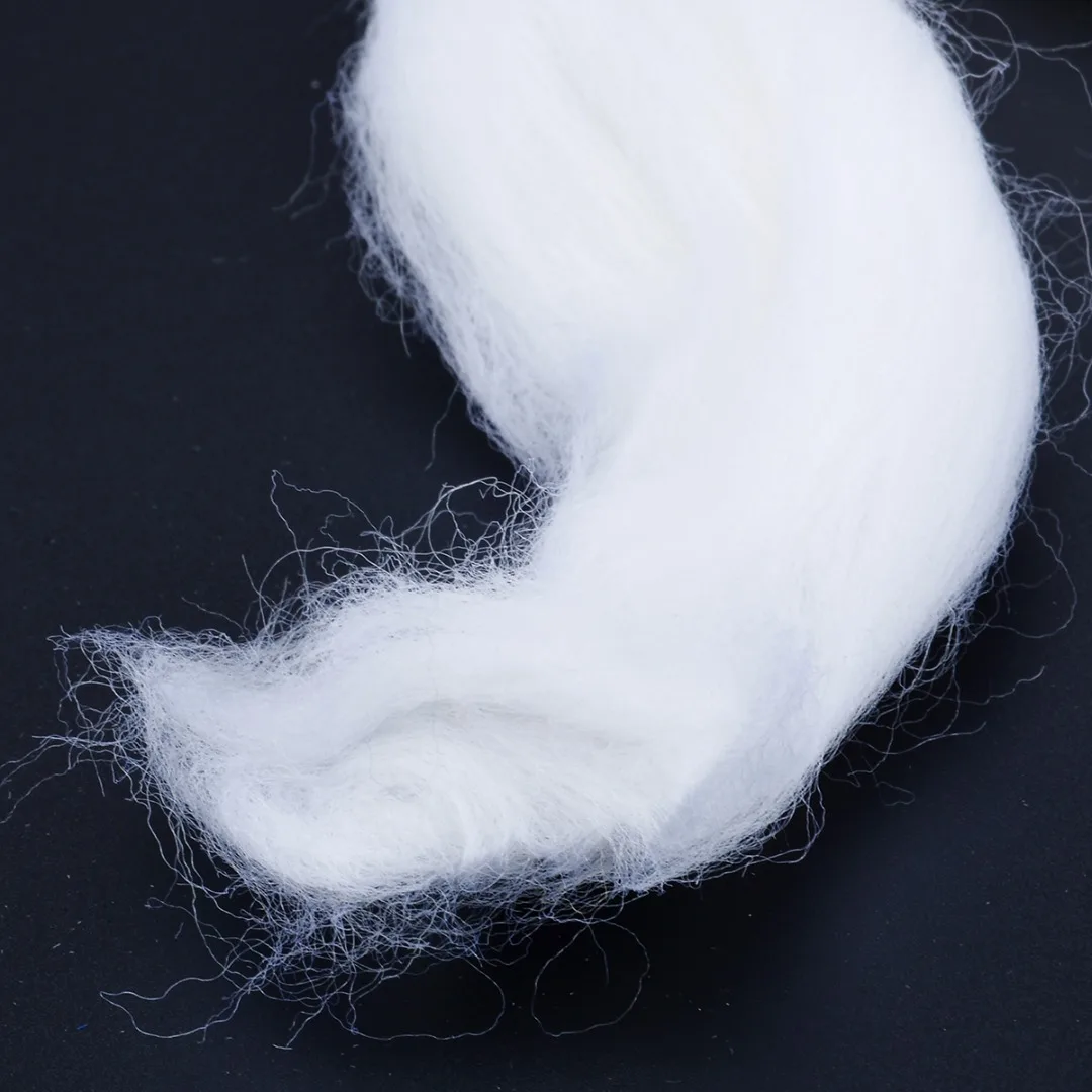 50g Soft White Merino Dyed Wool Tops Roving Wool Fibre For DIY Needle Felting Doll Needlework Spinning Sewing