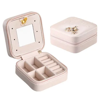 10CM Jewelry Box Portable Travel Organizer Jewelry with Mirror Leather Jewelry Storage Case Jewelry Display Box
10CM Jewelry Box Portable Travel Organizer Jewelry with Mirror Leather Jewelry Storage Case Jewelry Display Box
