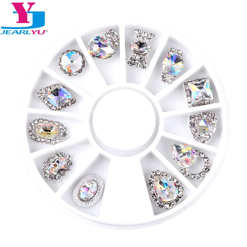 12 Pcs/Wheel Nail Alloy Jewelry Gem A Diamond Rhinestone Art Glitter Crystals Acessorios 3D Nail Art Decoration Jois Tools Kit
12 Pcs/Wheel Nail Alloy Jewelry Gem A Diamond Rhinestone Art Glitter Crystals Acessorios 3D Nail Art Decoration Jois Tools Kit