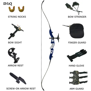 D&Q 66'' Recurve Takedown Bow Set Hunting Shooting Target Practice Training Competition Athletic Longbow Archery Kit 20-34 lbs
D&Q 66'' Recurve Takedown Bow Set Hunting Shooting Target Practice Training Competition Athletic Longbow Archery Kit 20-34 lbs