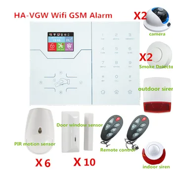 433Mhz Focus French Color LCD Menu Wireless Wifi Alarm System GSM GPRS Home Security Alarm system built in Temperature Sensor
433Mhz Focus French Color LCD Menu Wireless Wifi Alarm System GSM GPRS Home Security Alarm system built in Temperature Sensor
