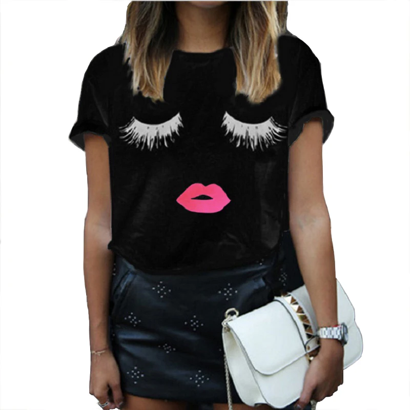 2019 Summer Selling Women T Shirts Europe Fashion Brand Sexy Lips mouth printed White black loose Short Sleeve female T Shirt
2019 Summer Selling Women T Shirts Europe Fashion Brand Sexy Lips mouth printed White black loose Short Sleeve female T Shirt