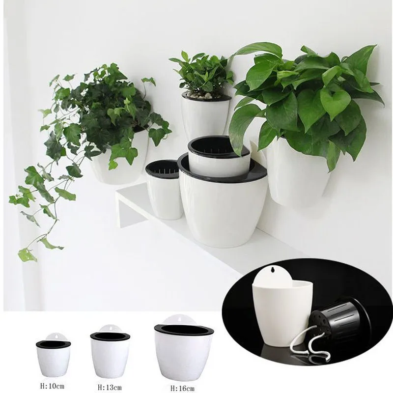 Self Watering Plant Flower Pot Wall Hanging Plastic Planter Basket Garden Supply Home Garden Decoration Drop shipping
Self Watering Plant Flower Pot Wall Hanging Plastic Planter Basket Garden Supply Home Garden Decoration Drop shipping