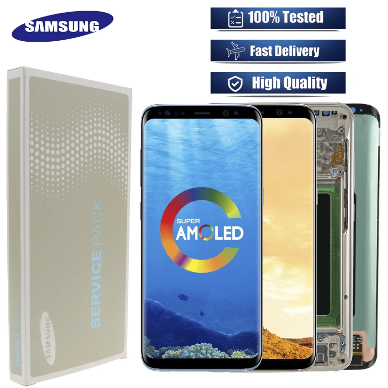 Original S8 plus Display Screen for SAMSUNG Galaxy S8 PLUS Screen Replacement LCD Touch Digitizer Assembly G955 G955F with frame
Original S8 plus Display Screen for SAMSUNG Galaxy S8 PLUS Screen Replacement LCD Touch Digitizer Assembly G955 G955F with frame