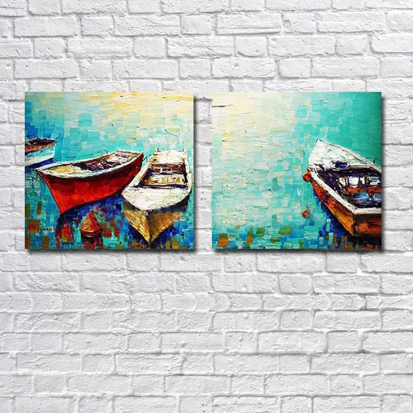 Free shipping Handpainted wall art for home decor abstract seaside boat oil painting on canvas 2pcs combination for room unframe
Free shipping Handpainted wall art for home decor abstract seaside boat oil painting on canvas 2pcs combination for room unframe