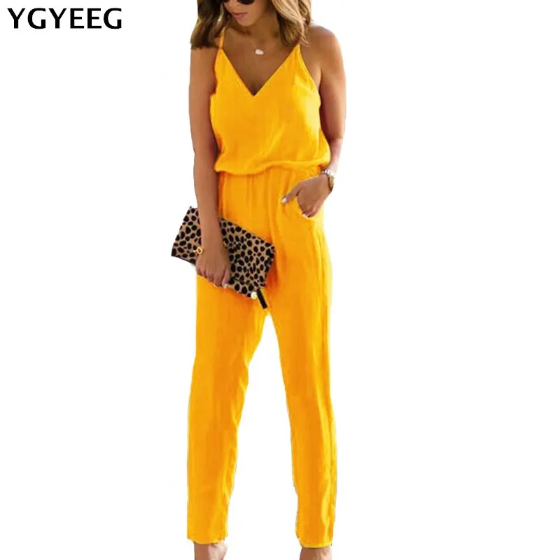 YGYEEG Sexy Women Summer Jumpsuit Sleeveless Strappy High Waist Ladies Clubwear V Neck Playsuit Bodycon Party Casual Jumpsuit
YGYEEG Sexy Women Summer Jumpsuit Sleeveless Strappy High Waist Ladies Clubwear V Neck Playsuit Bodycon Party Casual Jumpsuit
