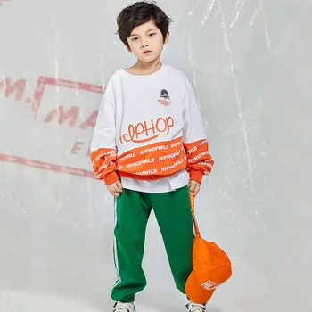 Children's street dance spring and autumn fashion hip hop performance costumes boys handsome street dance clothes loose DQL112
Children's street dance spring and autumn fashion hip hop performance costumes boys handsome street dance clothes loose DQL112