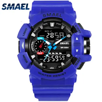 SMAEL Men Watch Waterproof LED Casual Relogio Masculino Big Dial Sport Watches Shock Resist 1436 Brand Quartz Wristwatches Men
SMAEL Men Watch Waterproof LED Casual Relogio Masculino Big Dial Sport Watches Shock Resist 1436 Brand Quartz Wristwatches Men