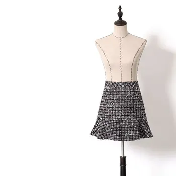 2019 Spring Autumn High Waist Short Ruffles Mermaid Skirts Women Girls Sweet Plaid Woolen Tweed Mini Skirt Y169
2019 Spring Autumn High Waist Short Ruffles Mermaid Skirts Women Girls Sweet Plaid Woolen Tweed Mini Skirt Y169