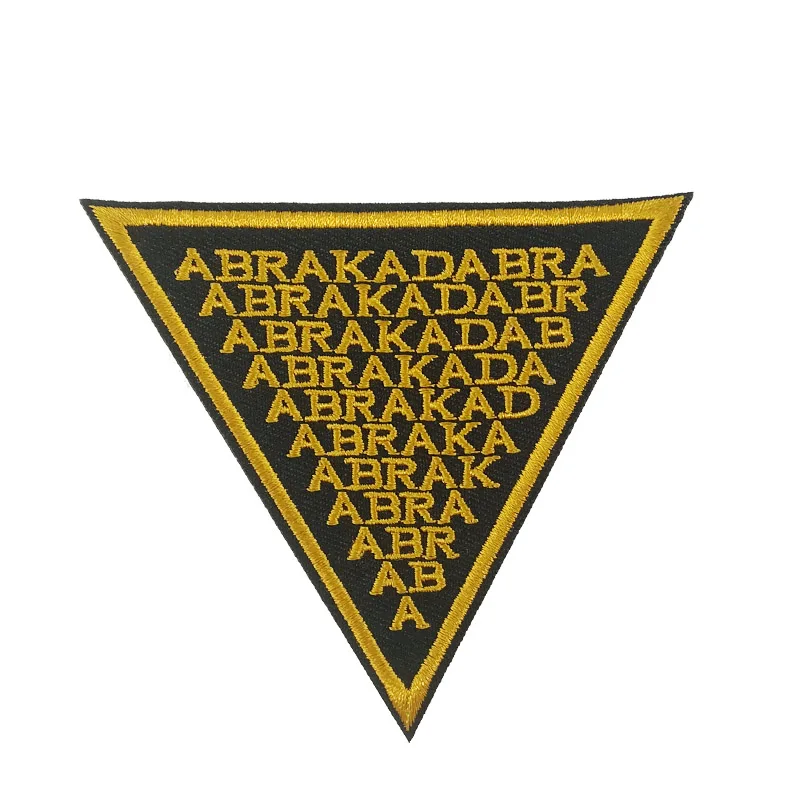 Abracadabra embroidered patch Abraxas cabalistic magic occult esoteric charm amulet supernatural iron on patch
Abracadabra embroidered patch Abraxas cabalistic magic occult esoteric charm amulet supernatural iron on patch