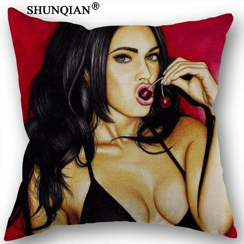 Custom Megan Fox Cotton Linen Square Pillowcase Decorative Pillow Cases Cover Zippered 45x45cm one side
Custom Megan Fox Cotton Linen Square Pillowcase Decorative Pillow Cases Cover Zippered 45x45cm one side