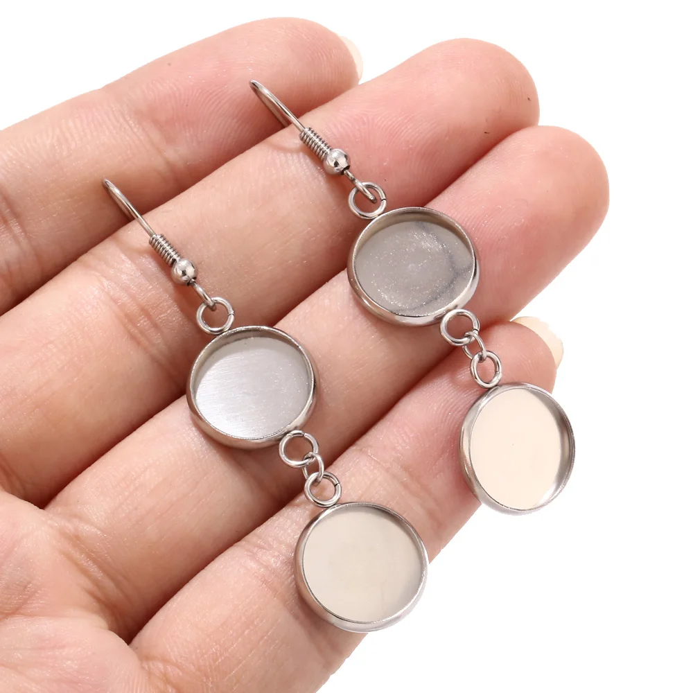 20pcs Stainless Steel DIY Earring Kits 12mm Cabochon Setting Silver Blank Bezel Earring Trays
20pcs Stainless Steel DIY Earring Kits 12mm Cabochon Setting Silver Blank Bezel Earring Trays