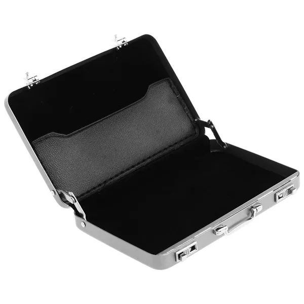 Aluminum Password box Card Case Mini Suitcase Miniature Briefcase Name Card Holder Storage Box Silver 9.5cm * 6cm
Aluminum Password box Card Case Mini Suitcase Miniature Briefcase Name Card Holder Storage Box Silver 9.5cm * 6cm