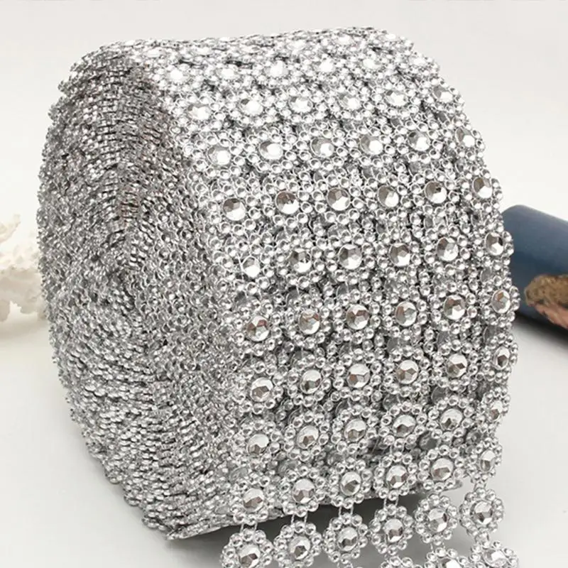 Bling luxury 6 Flower shape Sunflower Rhinestone Sparkle Ribbon Mesh Wrap Crystal Vases DIY Decor Accessories ~
Bling luxury 6 Flower shape Sunflower Rhinestone Sparkle Ribbon Mesh Wrap Crystal Vases DIY Decor Accessories ~