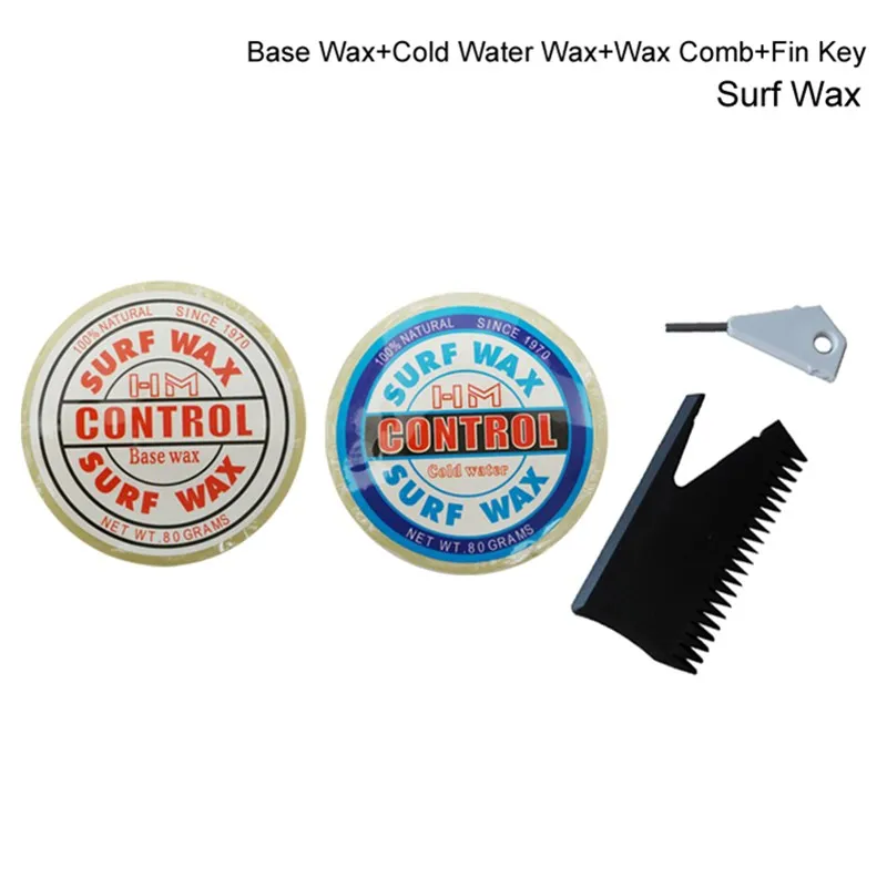 

Surfboard Base Wax+cold/warm/Tropical/cool waxWater Wax and surf wax comb with fin key natural surf wax